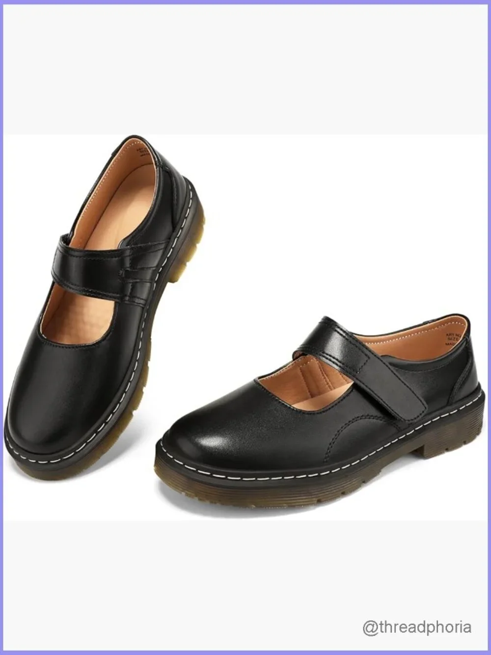 Mary Jane Flat, Memory Foam Insole, Hook & Loop Closure, Supportive, Lightweight